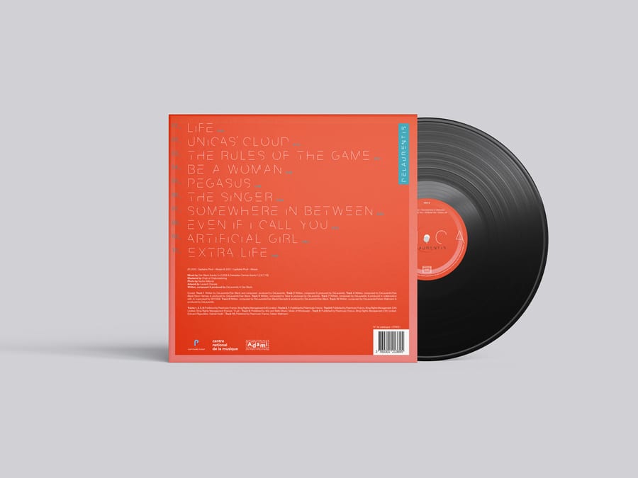 Unica — Delaurentis, pochette vinyle et CD